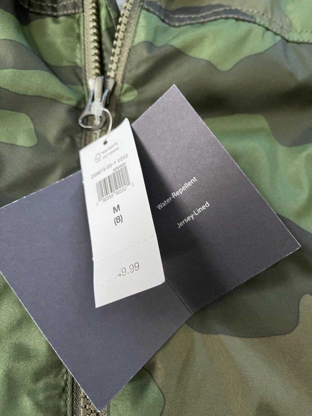 NWT Kids GAP Camo Windbreaker Jacket (Green) M / 8 - Picture 7 of 13